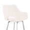 Armen Living Aura White Faux Leather and Brushed Stainless Steel Swivel 30" Bar Stool LCAUBABSWH30 - alternate 7